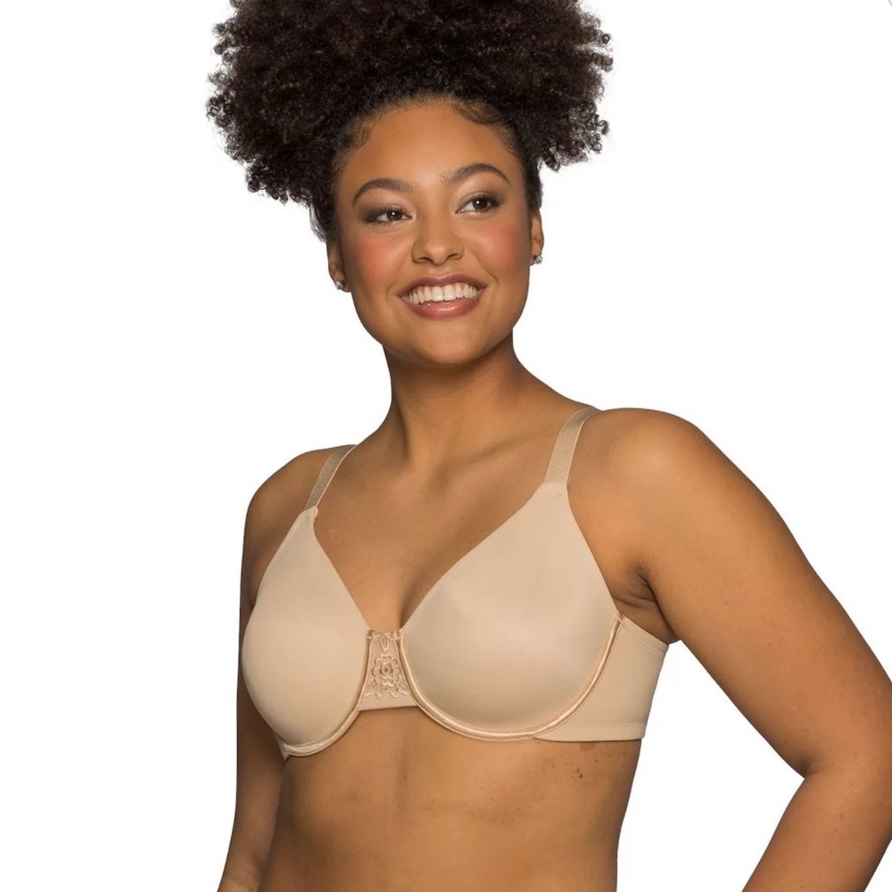 Vanity Fair 40D Beige Women's Bra Full Figure Underwire Minimizer 4 Way Stretch